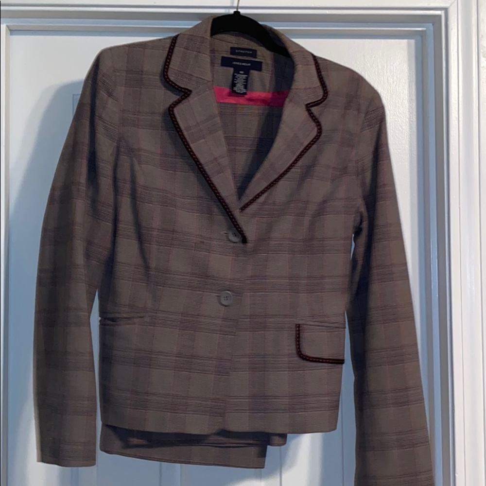 COPY - Grey black and pink plaid suit